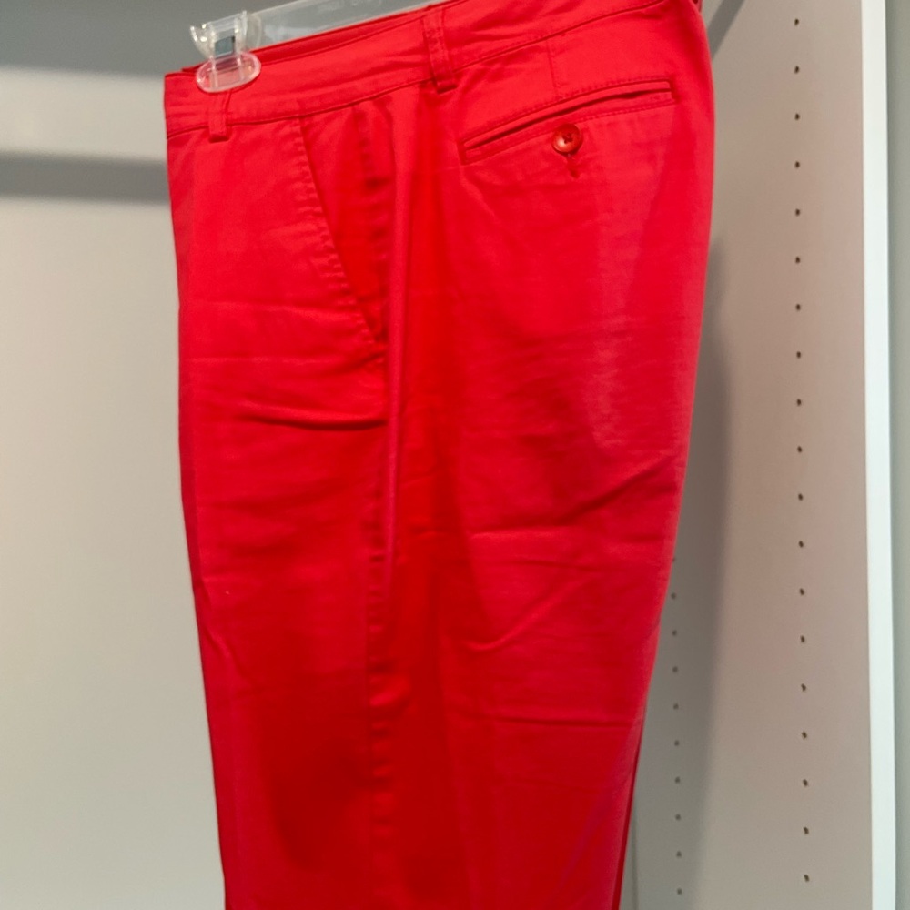 Bandolino Reddish Orange Denim Bermuda Shorts - Picture 2 of 6